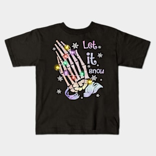 let it snow skeleton christmas Kids T-Shirt